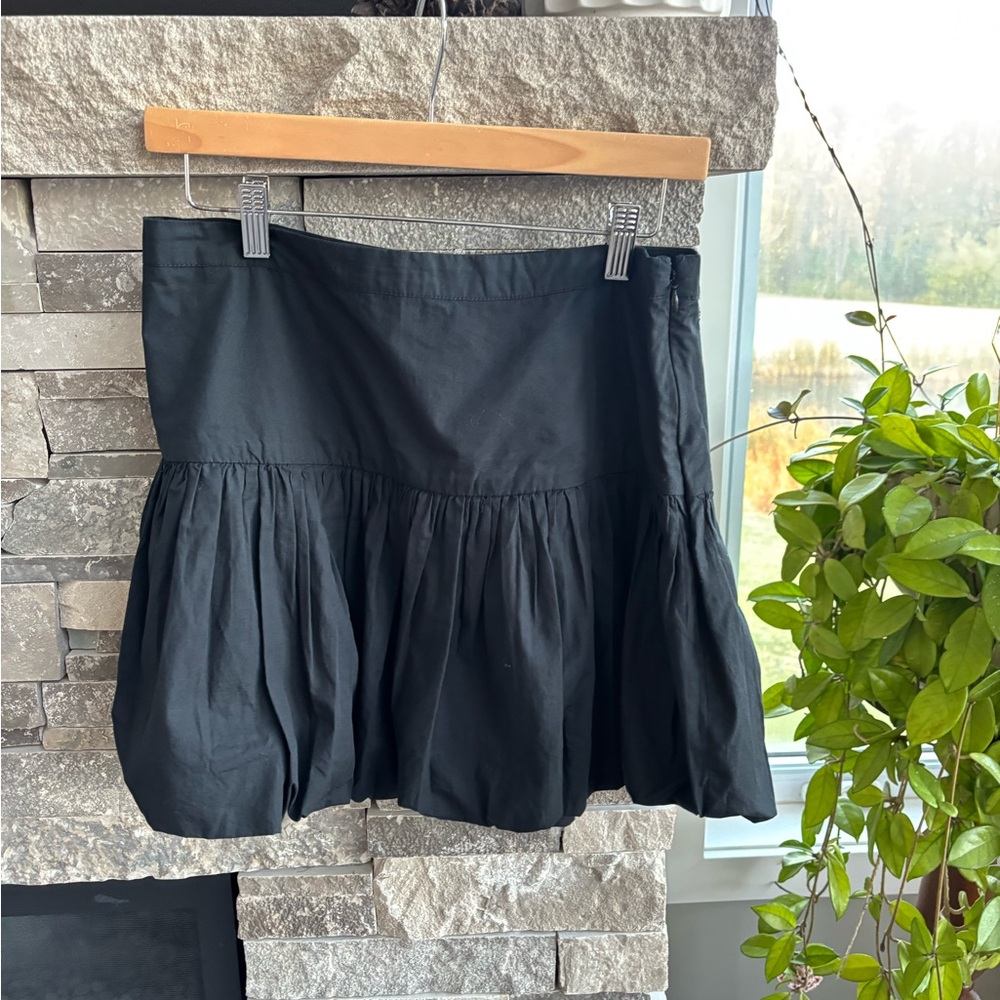 BP | Black Pleated Bubble Skirt | Size Medium